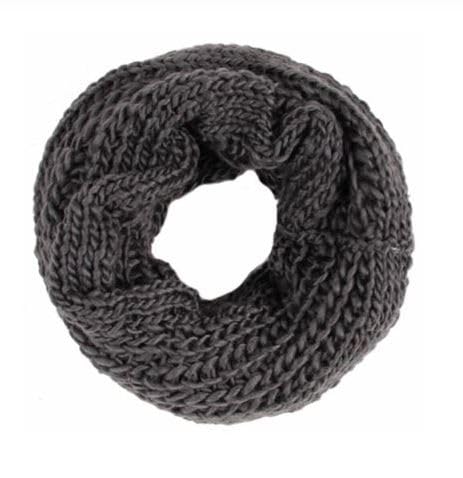 Winter Rundschal Warmer Loop Schal Schlauchschal Tuch Trend Strickschal (Grau Khaki) von Viper