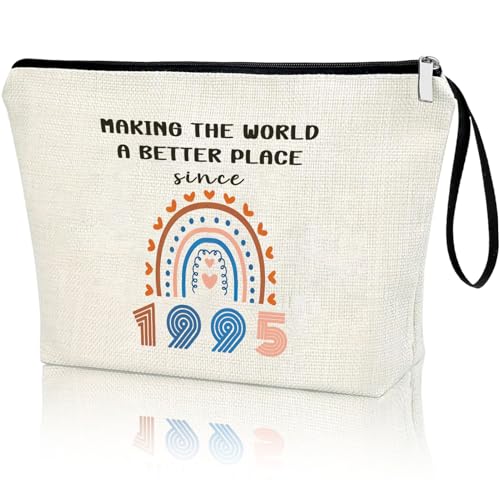 Lustige Make-up-Tasche zum 30. Geburtstag für sie, lustige Make-up-Tasche mit 1995er-Motiv, für Mädchen, Freunde, Tochter, Tante, Kosmetiktasche, Reisetasche, 30 Jahre alte Geburtstagsdekoration, Lustige Make-up-Tasche zum 30. Geburtstag für sie, lustige Make-up-Tasche mit 1995er-Motiv, für Mädchen, Freunde, Tochter, Tante, Kosmetiktasche, Reisetasche, 30 Jahre alte Geburtstagsdekoration, von Virfuntaki