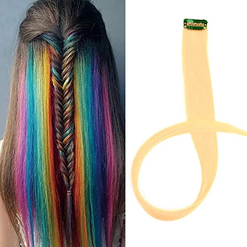 Bunte Haarverlängerung - Rainbow Mehrfarbige Haarverlängerungen | Cosplay Dress Up Party Highlights Haarschmuck für Haarverlängerungswerkzeuge Virtcooy von Virtcooy