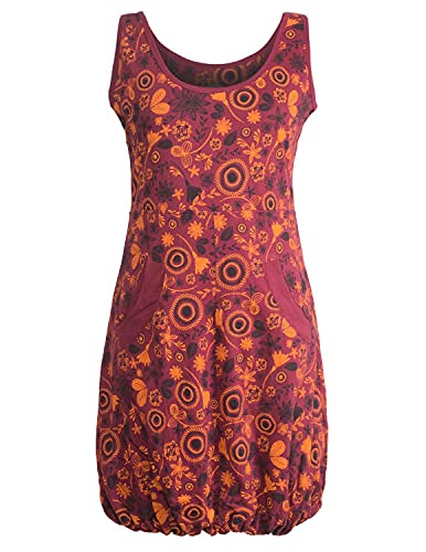 Vishes - Alternative Bekleidung - Ärmelloses mit Blumen Bedrucktes Ballonkleid mit Taschen dunkelrot 42 Vishes - Alternative Bekleidung - Ärmelloses mit Blumen Bedrucktes Ballonkleid mit Taschen dunkelrot 42 von Vishes