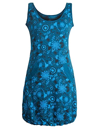 Vishes - Alternative Bekleidung - Ärmelloses mit Blumen Bedrucktes Ballonkleid mit Taschen türkis 36-38 Vishes - Alternative Bekleidung - Ärmelloses mit Blumen Bedrucktes Ballonkleid mit Taschen türkis 36-38 von Vishes