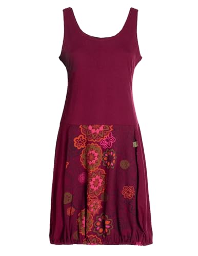 Vishes Alternative Bekleidung - Damen mittellanges Kleid Baumwolle Blumen-Muster Ballonkleid ärmellos dunkelrot 40 Vishes Alternative Bekleidung - Damen mittellanges Kleid Baumwolle Blumen-Muster Ballonkleid ärmellos dunkelrot 40 von Vishes