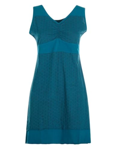 Vishes - Alternative Bekleidung - Kurzes Damen Kleid Blumentunika Hemdchen Hängerchen ärmellos türkis 44-46 von Vishes