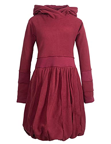 Vishes - Alternative Bekleidung - Langarm Damen Eco Fleecekleid Winterkleid Kapuzenkleid Ballonkleid dunkelrot 38 Vishes - Alternative Bekleidung - Langarm Damen Eco Fleecekleid Winterkleid Kapuzenkleid Ballonkleid dunkelrot 38 von Vishes