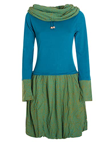 Vishes - Alternative Bekleidung - Langarm Damen Kleid Jerseykleid Strickkleid Ballonkleid - Kleid Damen Langarm Kleid Herbst türkis-Olive 42 Vishes - Alternative Bekleidung - Langarm Damen Kleid Jerseykleid Strickkleid Ballonkleid - Kleid Damen Langarm Kleid Herbst türkis-Olive 42 von Vishes