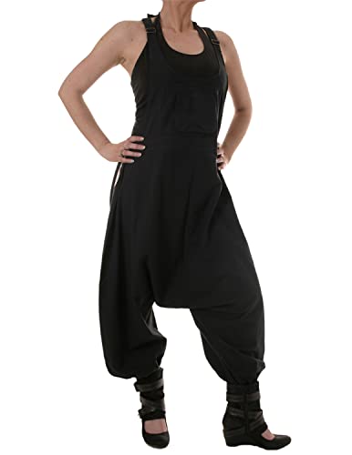 Vishes - Alternative Bekleidung - Legere Damen Latzhose Haremshose Sommerhose Overall Baumwolle schwarz2 44-46 Vishes - Alternative Bekleidung - Legere Damen Latzhose Haremshose Sommerhose Overall Baumwolle schwarz2 44-46 von Vishes
