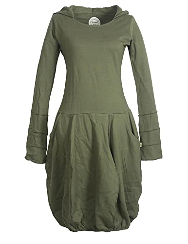 Vishes - Alternative Bekleidung - Warmes Damen Langarm Winterkleid Ballonkleid Baumwoll-Kleid Zipfelkapuze Olive 40-42 Vishes - Alternative Bekleidung - Warmes Damen Langarm Winterkleid Ballonkleid Baumwoll-Kleid Zipfelkapuze Olive 40-42 von Vishes