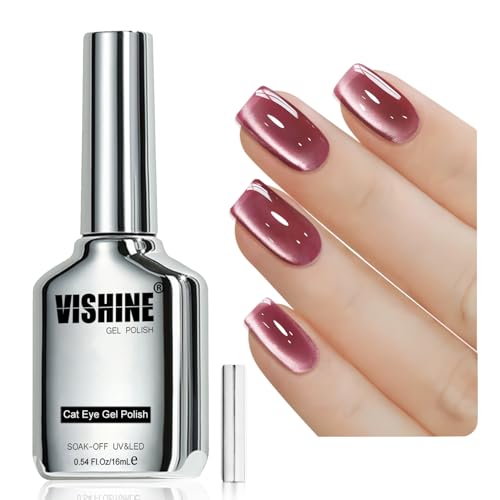 Vishine 16 ml Gel-Nagellack, Katzenaugen-Effekt, Eisglas, Cat Eye Gel, Polish, holografische Pailletten, transparent, Soak Off, magnetisch, für Nail Art, Grape Purple MY405 Vishine 16 ml Gel-Nagellack, Katzenaugen-Effekt, Eisglas, Cat Eye Gel, Polish, holografische Pailletten, transparent, Soak Off, magnetisch, für Nail Art, Grape Purple MY405 von Vishine