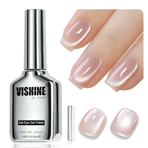 Vishine 16 ml Gel-Nagellack, Katzenaugen-Effekt, Eisglas, Cat Eye Gel, Polish, holografische Pailletten, transparent, Soak Off, magnetisch, für Nail Art, Nude Pink MY398 Vishine 16 ml Gel-Nagellack, Katzenaugen-Effekt, Eisglas, Cat Eye Gel, Polish, holografische Pailletten, transparent, Soak Off, magnetisch, für Nail Art, Nude Pink MY398 von Vishine