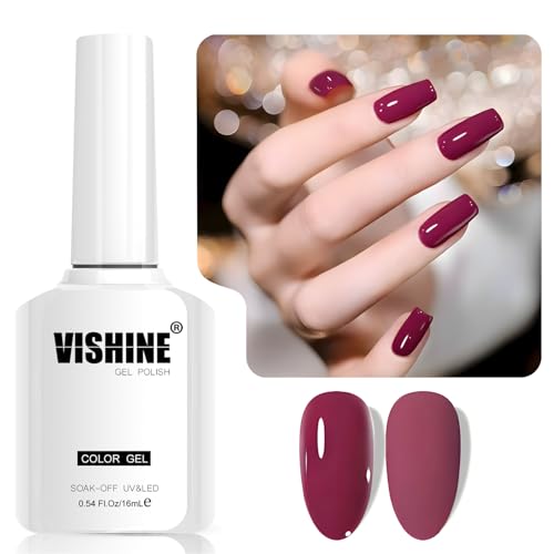 Vishine 16 ml Gel-Nagellack, semi-permanent, Raspberry Red Color, Soak Off LED Gel Polish Nail Art Designs Maniküre Salon DIY at Home Farbe L391 Raspberry Blush Vishine 16 ml Gel-Nagellack, semi-permanent, Raspberry Red Color, Soak Off LED Gel Polish Nail Art Designs Maniküre Salon DIY at Home Farbe L391 Raspberry Blush von Vishine