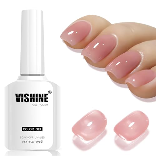 Vishine 16 ml Light Warm Pink Gel Nail Polish Jelly Crystal Nagellack Gel semi-permanent Sheer Light Neutral Translucent Soak-Off UV-Gel French Manicure Nail Art Light Warm Pink Shade E039 Vishine 16 ml Light Warm Pink Gel Nail Polish Jelly Crystal Nagellack Gel semi-permanent Sheer Light Neutral Translucent Soak-Off UV-Gel French Manicure Nail Art Light Warm Pink Shade E039 von Vishine
