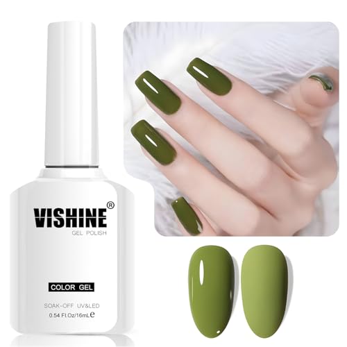 Vishine 16 ml Nagellack, semi-permanent, Mossy Lime Color Nagellack, Soak Off LED Gel Polish Nail Art Designs Maniküre Salon DIY at Home Farbe L369 Mossy Meadow Vishine 16 ml Nagellack, semi-permanent, Mossy Lime Color Nagellack, Soak Off LED Gel Polish Nail Art Designs Maniküre Salon DIY at Home Farbe L369 Mossy Meadow von Vishine