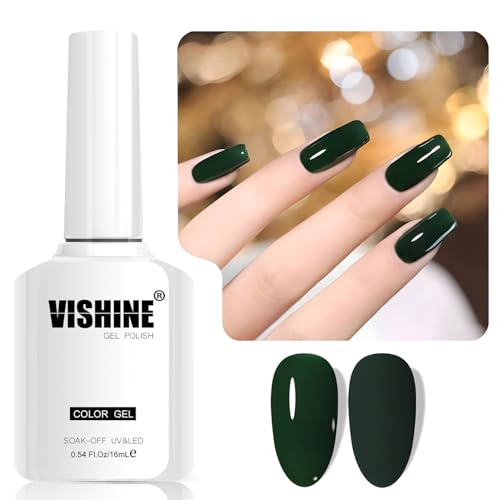 Vishine 16 ml semi-permanenter Gel-Nagellack Forest Green Color Nagellack Gel Soak Off LED Gel Polish Nail Art Designs Maniküre Salon DIY at Home Farbe L384 Evergreen Shadow Vishine 16 ml semi-permanenter Gel-Nagellack Forest Green Color Nagellack Gel Soak Off LED Gel Polish Nail Art Designs Maniküre Salon DIY at Home Farbe L384 Evergreen Shadow von Vishine