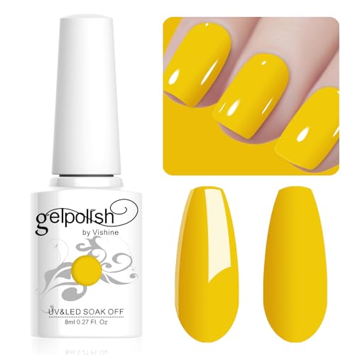 Vishine 8ML Gel Nail Polish 1Pcs Canary Yellow Color Gel Polish Long-Lasting Nails Gel Soak Off Fall Gel Nail Polish Nail Art Manicure Salon at Home, L003 Vishine 8ML Gel Nail Polish 1Pcs Canary Yellow Color Gel Polish Long-Lasting Nails Gel Soak Off Fall Gel Nail Polish Nail Art Manicure Salon at Home, L003 von Vishine
