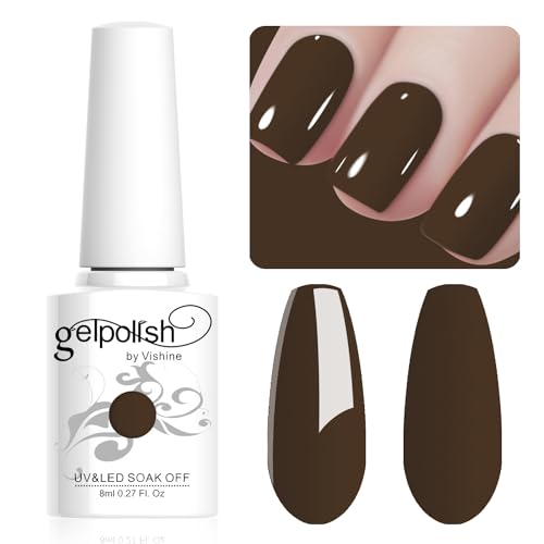 Vishine 8ML Gel Nail Polish 1Pcs DarkBrown Color Gel Polish Long-Lasting Nails Gel Soak Off Fall Gel Nail Polish Nail Art Manicure Salon at Home, L029 Vishine 8ML Gel Nail Polish 1Pcs DarkBrown Color Gel Polish Long-Lasting Nails Gel Soak Off Fall Gel Nail Polish Nail Art Manicure Salon at Home, L029 von Vishine