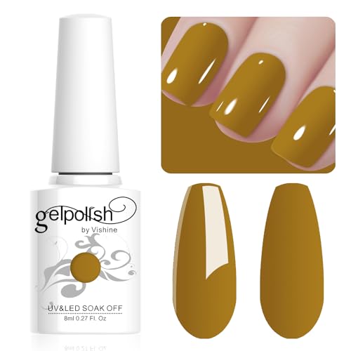 Vishine 8ML Gel Nail Polish 1Pcs DarkKhaki Color Gel Polish Long-Lasting Nails Gel Soak Off Fall Gel Nail Polish Nail Art Manicure Salon at Home, L020 Vishine 8ML Gel Nail Polish 1Pcs DarkKhaki Color Gel Polish Long-Lasting Nails Gel Soak Off Fall Gel Nail Polish Nail Art Manicure Salon at Home, L020 von Vishine
