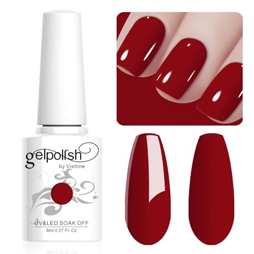 Vishine 8ML Gel Nail Polish 1Pcs DarkRed Color Gel Polish Long-Lasting Nails Gel Soak Off Fall Gel Nail Polish Nail Art Manicure Salon at Home, L016 Vishine 8ML Gel Nail Polish 1Pcs DarkRed Color Gel Polish Long-Lasting Nails Gel Soak Off Fall Gel Nail Polish Nail Art Manicure Salon at Home, L016 von Vishine