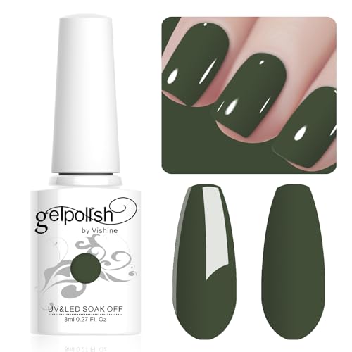 Vishine 8ML Gel Nail Polish 1Pcs ForestGreen Color Gel Polish Long-Lasting Nails Gel Soak Off Fall Gel Nail Polish Nail Art Manicure Salon at Home, L025 Vishine 8ML Gel Nail Polish 1Pcs ForestGreen Color Gel Polish Long-Lasting Nails Gel Soak Off Fall Gel Nail Polish Nail Art Manicure Salon at Home, L025 von Vishine