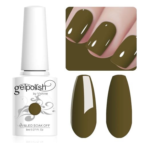 Vishine 8ML Gel Nail Polish 1Pcs OliveDrab Color Gel Polish Long-Lasting Nails Gel Soak Off Fall Gel Nail Polish Nail Art Manicure Salon at Home, L023 Vishine 8ML Gel Nail Polish 1Pcs OliveDrab Color Gel Polish Long-Lasting Nails Gel Soak Off Fall Gel Nail Polish Nail Art Manicure Salon at Home, L023 von Vishine