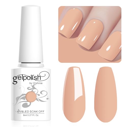 Vishine 8ML Gel Nail Polish 1Pcs PeachPuff Color Gel Polish Long-Lasting Nails Gel Soak Off Fall Gel Nail Polish Nail Art Manicure Salon at Home, L010 Vishine 8ML Gel Nail Polish 1Pcs PeachPuff Color Gel Polish Long-Lasting Nails Gel Soak Off Fall Gel Nail Polish Nail Art Manicure Salon at Home, L010 von Vishine