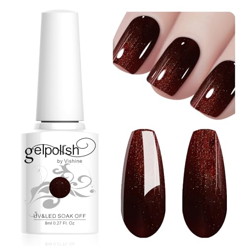 Vishine 8ML Gel Nail Polish 1Pcs Pearl RedBrown Color Gel Polish Long-Lasting Nails Gel Soak Off Fall Gel Nail Polish Nail Art Manicure Salon at Home, L036 Vishine 8ML Gel Nail Polish 1Pcs Pearl RedBrown Color Gel Polish Long-Lasting Nails Gel Soak Off Fall Gel Nail Polish Nail Art Manicure Salon at Home, L036 von Vishine