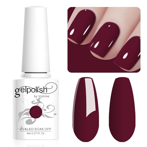 Vishine 8ML Gel Nail Polish 1Pcs PurpleRed Color Gel Polish Long-Lasting Nails Gel Soak Off Fall Gel Nail Polish Nail Art Manicure Salon at Home, L037 Vishine 8ML Gel Nail Polish 1Pcs PurpleRed Color Gel Polish Long-Lasting Nails Gel Soak Off Fall Gel Nail Polish Nail Art Manicure Salon at Home, L037 von Vishine