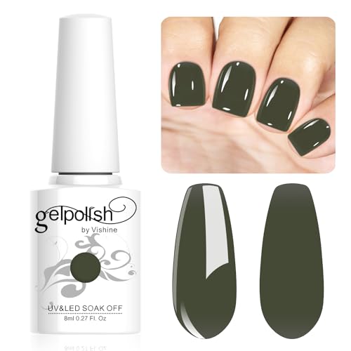 Vishine 8ml Gel Nail Polish Jelly Army Green Gel Polish Sheer Neutral Color Jelly Gel Nail Polish Natural Translucent Soak Off UV Gel Nail Art Manicure L173 Vishine 8ml Gel Nail Polish Jelly Army Green Gel Polish Sheer Neutral Color Jelly Gel Nail Polish Natural Translucent Soak Off UV Gel Nail Art Manicure L173 von Vishine