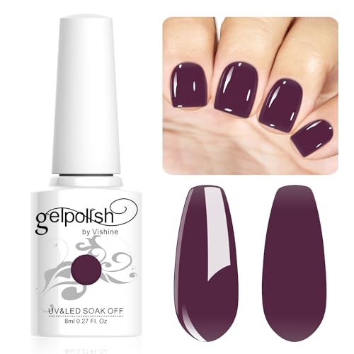 Vishine 8ml Gel Nail Polish Jelly Purple Gel Polish Sheer Neutral Color Jelly Gel Nail Polish Natural Translucent Soak Off UV Gel Nail Art Manicure L176 Vishine 8ml Gel Nail Polish Jelly Purple Gel Polish Sheer Neutral Color Jelly Gel Nail Polish Natural Translucent Soak Off UV Gel Nail Art Manicure L176 von Vishine
