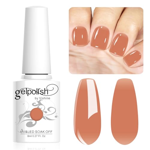 Vishine 8ml Gel Nail Polish Jelly Terracotta Gel Polish Sheer Neutral Color Jelly Gel Nail Polish Natural Translucent Soak Off UV Gel Nail Art French Manicure L149 Vishine 8ml Gel Nail Polish Jelly Terracotta Gel Polish Sheer Neutral Color Jelly Gel Nail Polish Natural Translucent Soak Off UV Gel Nail Art French Manicure L149 von Vishine
