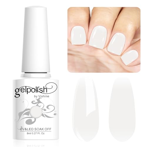 Vishine 8ml Gel Nail Polish White Gel Polish Sheer Neutral Color Jelly Gel Nail Polish Natural Translucent Soak Off UV Gel Nail Art French Manicure L137 Vishine 8ml Gel Nail Polish White Gel Polish Sheer Neutral Color Jelly Gel Nail Polish Natural Translucent Soak Off UV Gel Nail Art French Manicure L137 von Vishine
