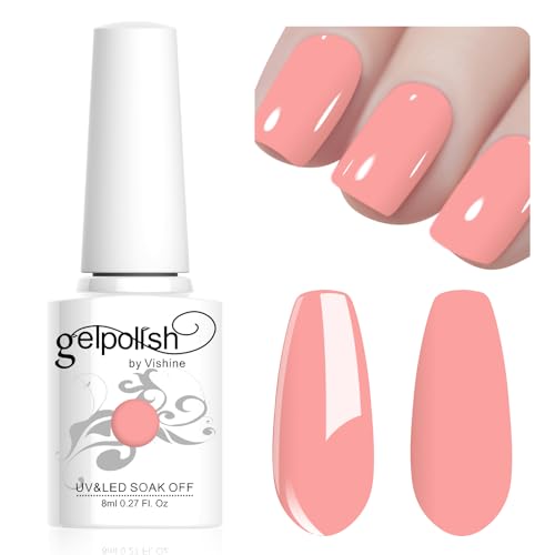 Vishine 8ml Pastel Gel Nail Polish Macaroon Pink Gel Polish Soft Bright Colors Long-Lasting Soak Off Nail Art Manicure Salon at Home, L197 Vishine 8ml Pastel Gel Nail Polish Macaroon Pink Gel Polish Soft Bright Colors Long-Lasting Soak Off Nail Art Manicure Salon at Home, L197 von Vishine
