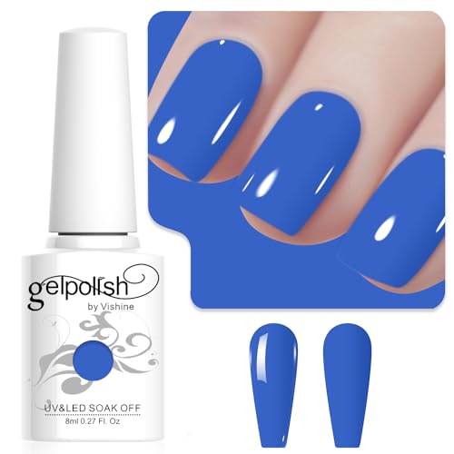 Vishine Cobalt Blue Gel Nail Polish, 1Pcs 8ml Cobalt Blue Gel Polish Blue Color Nail Polish Gel High Gloss Soak Off U V Gel Nail French Nail Manicure Salon DIY L244 Vishine Cobalt Blue Gel Nail Polish, 1Pcs 8ml Cobalt Blue Gel Polish Blue Color Nail Polish Gel High Gloss Soak Off U V Gel Nail French Nail Manicure Salon DIY L244 von Vishine