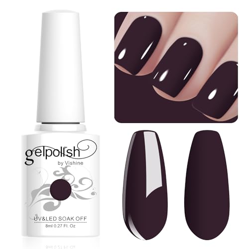 Vishine Gel Nail Polish, 1Pcs 8ml DarkPurple Gel Polish Soak Off UV LED Gel Nail Art DIY Gel Nail Manicure for Girls Women #089 Vishine Gel Nail Polish, 1Pcs 8ml DarkPurple Gel Polish Soak Off UV LED Gel Nail Art DIY Gel Nail Manicure for Girls Women #089 von Vishine
