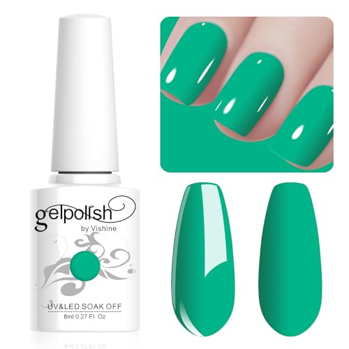 Vishine Gel Nail Polish, 1Pcs 8ml Darkcyan Gel Polish Soak Off UV LED Gel Nail Art DIY Gel Nail Manicure for Girls Women #067 Vishine Gel Nail Polish, 1Pcs 8ml Darkcyan Gel Polish Soak Off UV LED Gel Nail Art DIY Gel Nail Manicure for Girls Women #067 von Vishine