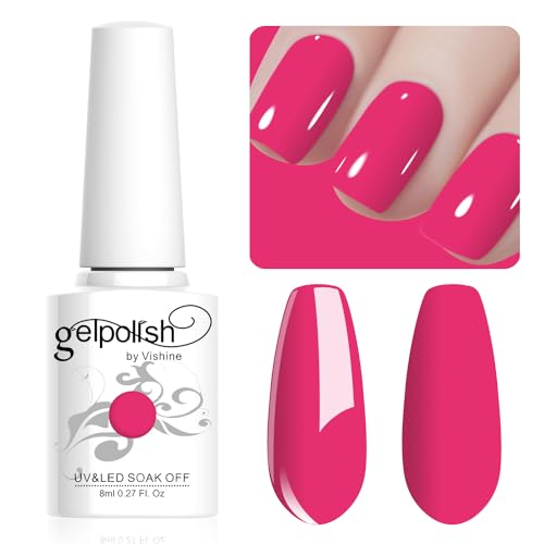 Vishine Gel Nail Polish, 1Pcs 8ml DeepPink Gel Polish Soak Off UV LED Gel Nail Art DIY Gel Nail Manicure for Girls Women #054 Vishine Gel Nail Polish, 1Pcs 8ml DeepPink Gel Polish Soak Off UV LED Gel Nail Art DIY Gel Nail Manicure for Girls Women #054 von Vishine