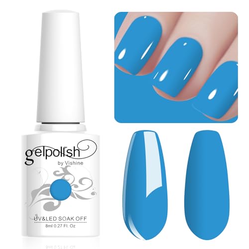 Vishine Gel Nail Polish, 1Pcs 8ml Dodgerblue Gel Polish Soak Off UV LED Gel Nail Art DIY Gel Nail Manicure for Girls Women #070 Vishine Gel Nail Polish, 1Pcs 8ml Dodgerblue Gel Polish Soak Off UV LED Gel Nail Art DIY Gel Nail Manicure for Girls Women #070 von Vishine