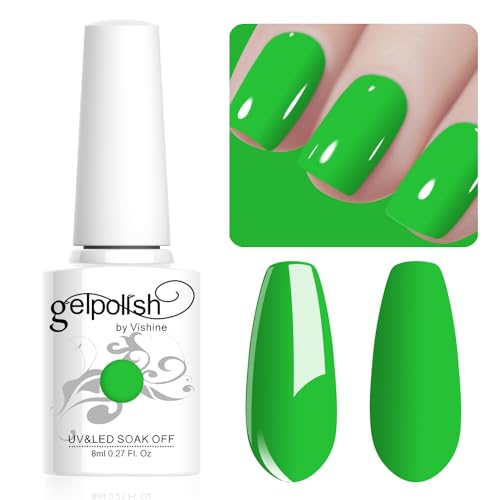 Vishine Gel Nail Polish, 1Pcs 8ml Green Gel Polish Soak Off UV LED Gel Nail Art DIY Gel Nail Manicure for Girls Women #066 Vishine Gel Nail Polish, 1Pcs 8ml Green Gel Polish Soak Off UV LED Gel Nail Art DIY Gel Nail Manicure for Girls Women #066 von Vishine