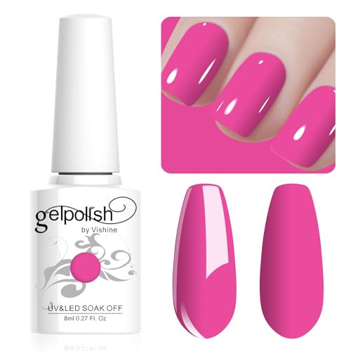 Vishine Gel Nail Polish, 1Pcs 8ml HotPink Gel Polish Soak Off UV LED Gel Nail Art DIY Gel Nail Manicure for Girls Women #053 Vishine Gel Nail Polish, 1Pcs 8ml HotPink Gel Polish Soak Off UV LED Gel Nail Art DIY Gel Nail Manicure for Girls Women #053 von Vishine