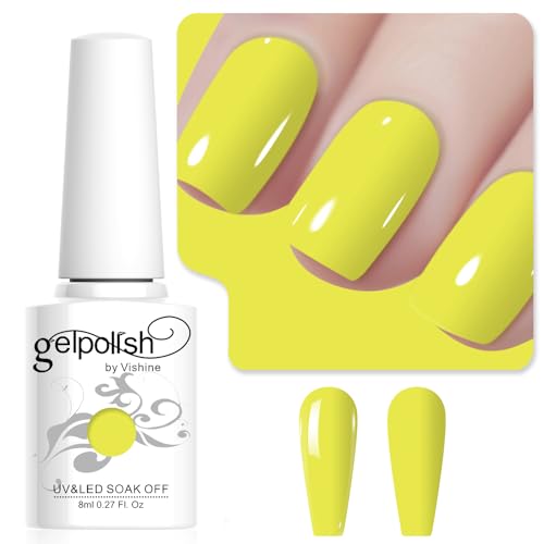 Vishine Gel Nail Polish, 1Pcs 8ml Light Lime Yellow Gel Polish Yellow Color Nail Polish Gel High Gloss Soak Off U V Gel Nail French Nail Manicure Salon DIY L227 Vishine Gel Nail Polish, 1Pcs 8ml Light Lime Yellow Gel Polish Yellow Color Nail Polish Gel High Gloss Soak Off U V Gel Nail French Nail Manicure Salon DIY L227 von Vishine