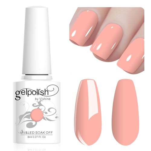 Vishine Gel Nail Polish, 1Pcs 8ml LightSalmon Gel Polish Soak Off UV LED Gel Nail Art DIY Gel Nail Manicure for Girls Women #051 Vishine Gel Nail Polish, 1Pcs 8ml LightSalmon Gel Polish Soak Off UV LED Gel Nail Art DIY Gel Nail Manicure for Girls Women #051 von Vishine