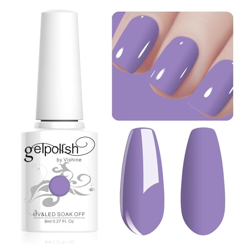 Vishine Gel Nail Polish, 1Pcs 8ml Lilac Gel Polish Soak Off UV LED Gel Nail Art DIY Gel Nail Manicure for Girls Women #074 Vishine Gel Nail Polish, 1Pcs 8ml Lilac Gel Polish Soak Off UV LED Gel Nail Art DIY Gel Nail Manicure for Girls Women #074 von Vishine