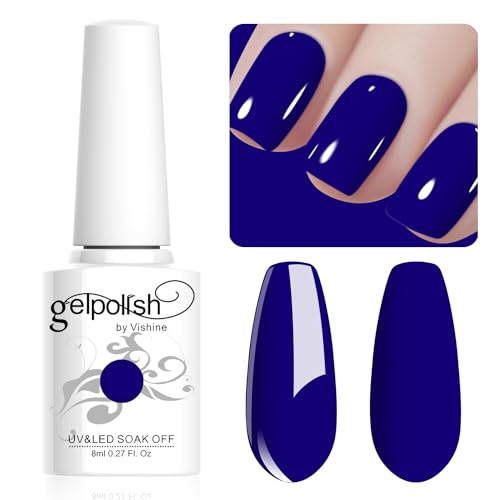 Vishine Gel Nail Polish, 1Pcs 8ml MidnightBlue Gel Polish Soak Off UV LED Gel Nail Art DIY Gel Nail Manicure for Girls Women #072 Vishine Gel Nail Polish, 1Pcs 8ml MidnightBlue Gel Polish Soak Off UV LED Gel Nail Art DIY Gel Nail Manicure for Girls Women #072 von Vishine