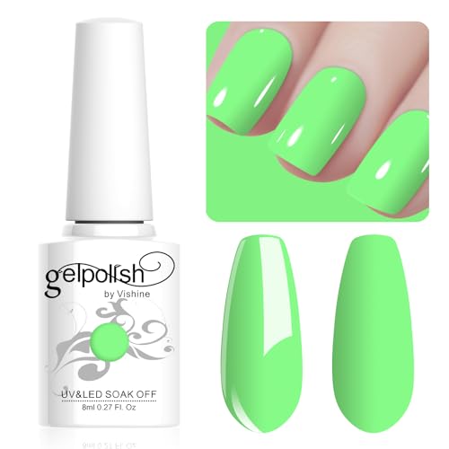 Vishine Gel Nail Polish, 1Pcs 8ml SpringGreen Gel Polish Soak Off UV LED Gel Nail Art DIY Gel Nail Manicure for Girls Women #065 Vishine Gel Nail Polish, 1Pcs 8ml SpringGreen Gel Polish Soak Off UV LED Gel Nail Art DIY Gel Nail Manicure for Girls Women #065 von Vishine