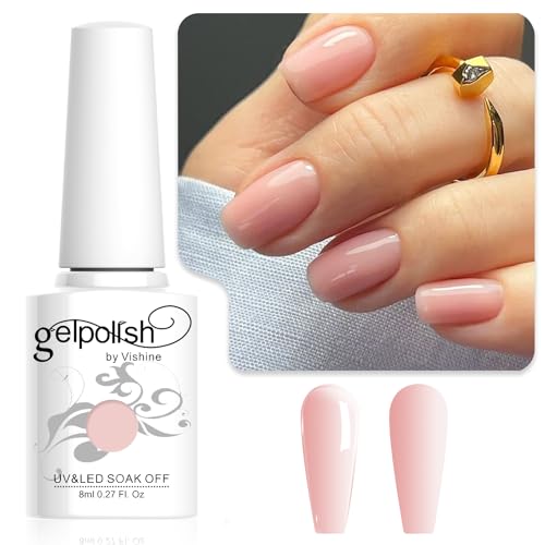 Vishine Gel Nail Polish Nude Pink Gel Polish Sheer Neutral Color Jelly Gel Nail Polish Natural Translucent Soak Off U V Gel Nails Nail Art French Manicure at Home 8ml Color E022 Vishine Gel Nail Polish Nude Pink Gel Polish Sheer Neutral Color Jelly Gel Nail Polish Natural Translucent Soak Off U V Gel Nails Nail Art French Manicure at Home 8ml Color E022 von Vishine