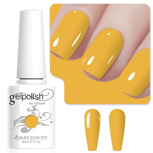 Vishine Goldenrod Gel Nail Polish, 1Pcs 8ml Goldenrod Gel Polish Yellow Color Nail Polish Gel High Gloss Soak Off U V Gel Nail French Nail Manicure Salon DIY L268 Vishine Goldenrod Gel Nail Polish, 1Pcs 8ml Goldenrod Gel Polish Yellow Color Nail Polish Gel High Gloss Soak Off U V Gel Nail French Nail Manicure Salon DIY L268 von Vishine
