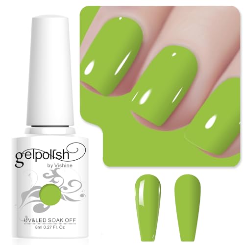 Vishine Green Gel Nail Polish, 1Pcs 8ml Green Gel Polish Green Color Nail Polish Gel High Gloss Soak Off U V Gel Nail French Nail Manicure Salon DIY L230 Vishine Green Gel Nail Polish, 1Pcs 8ml Green Gel Polish Green Color Nail Polish Gel High Gloss Soak Off U V Gel Nail French Nail Manicure Salon DIY L230 von Vishine