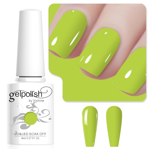 Vishine Green Gel Nail Polish, 1Pcs 8ml Light Green Gel Polish Green Color Nail Polish Gel High Gloss Soak Off U V Gel Nail French Nail Manicure Salon DIY L229 Vishine Green Gel Nail Polish, 1Pcs 8ml Light Green Gel Polish Green Color Nail Polish Gel High Gloss Soak Off U V Gel Nail French Nail Manicure Salon DIY L229 von Vishine
