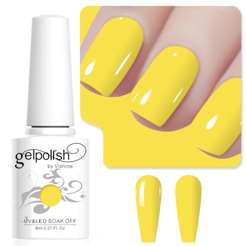 Vishine Lemon Yellow Gel Nail Polish, 1Pcs 8ml Lemon Yellow Gel Polish Lemon Color Nail Polish Gel High Gloss Soak Off U V Gel Nail French Nail Manicure Salon DIY L270 Vishine Lemon Yellow Gel Nail Polish, 1Pcs 8ml Lemon Yellow Gel Polish Lemon Color Nail Polish Gel High Gloss Soak Off U V Gel Nail French Nail Manicure Salon DIY L270 von Vishine
