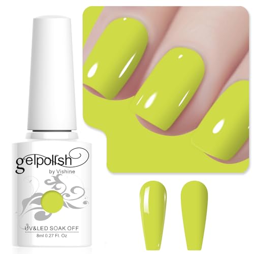 Vishine Lime Green Gel Nail Polish, 1Pcs 8ml Lime Green Gel Polish Lime Color Nail Polish Gel High Gloss Soak Off U V Gel Nail French Nail Manicure Salon DIY L228 Vishine Lime Green Gel Nail Polish, 1Pcs 8ml Lime Green Gel Polish Lime Color Nail Polish Gel High Gloss Soak Off U V Gel Nail French Nail Manicure Salon DIY L228 von Vishine