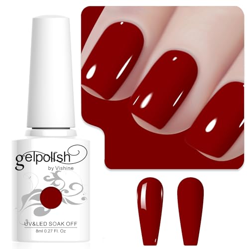 Vishine Maroon Gel Nail Polish, 1Pcs 8ml Maroon Gel Polish Maroon Color Nail Polish Gel High Gloss Soak Off U V Gel Nail French Nail Manicure Salon DIY L261 Vishine Maroon Gel Nail Polish, 1Pcs 8ml Maroon Gel Polish Maroon Color Nail Polish Gel High Gloss Soak Off U V Gel Nail French Nail Manicure Salon DIY L261 von Vishine
